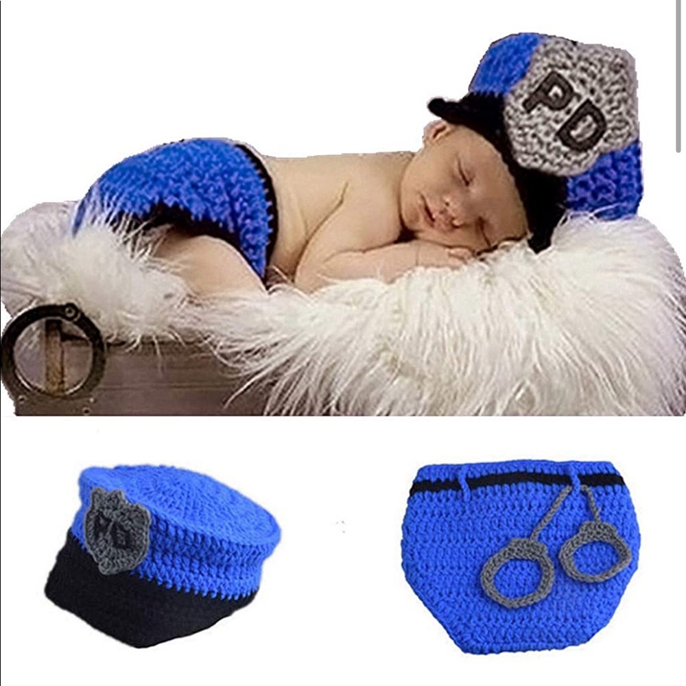 Newborn Police photoshoot costume